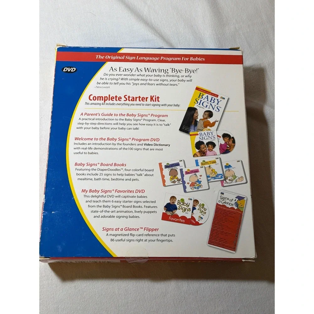 Baby Signs Program Complete Starter Kit DVD Board Books Sign Language for Babies